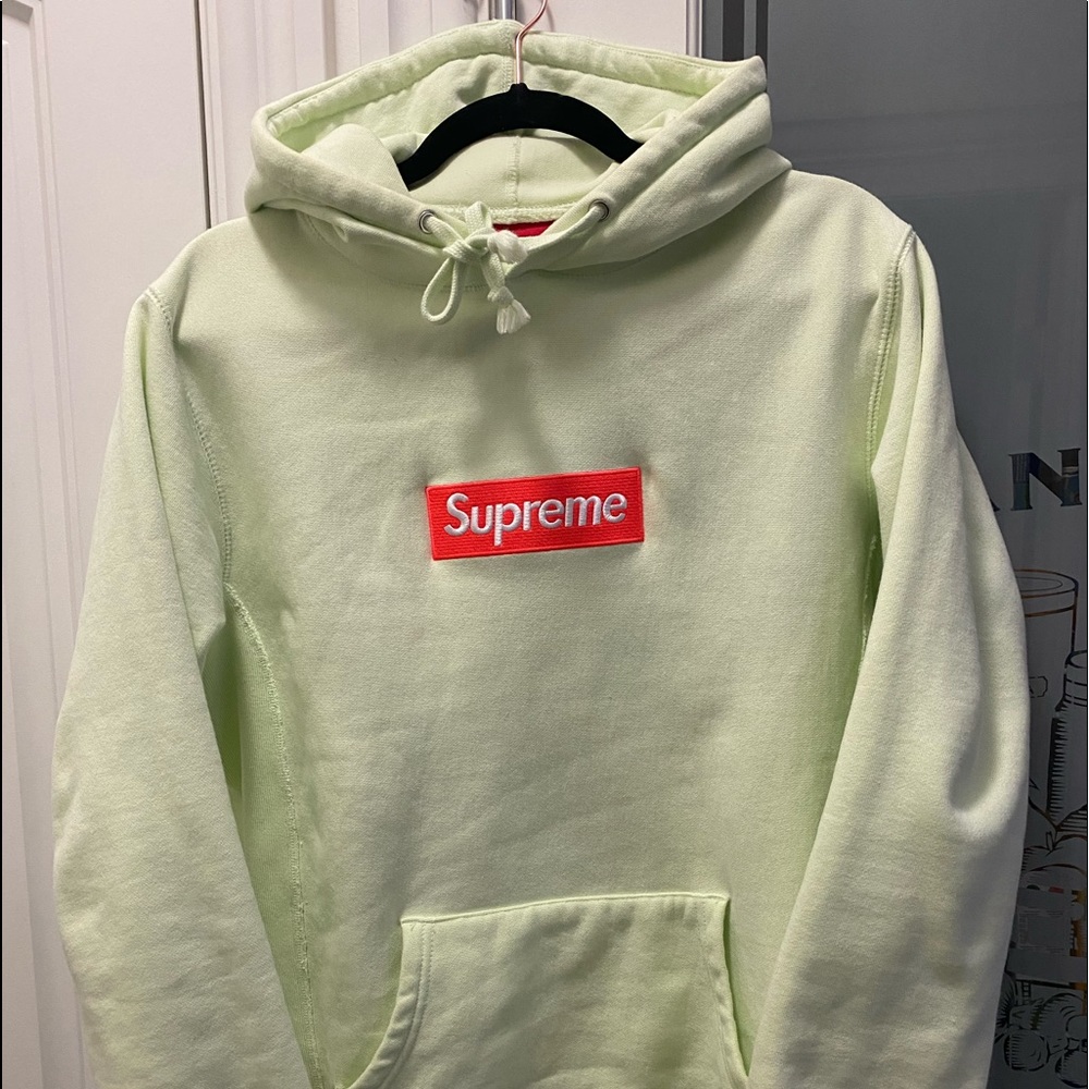 FW17 Lime Box Logo Hoodie Size Large